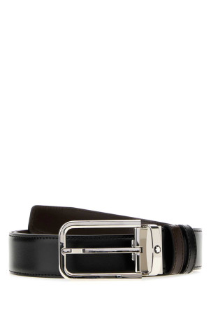 Black leather reversible belt MONTBLANC (223407)