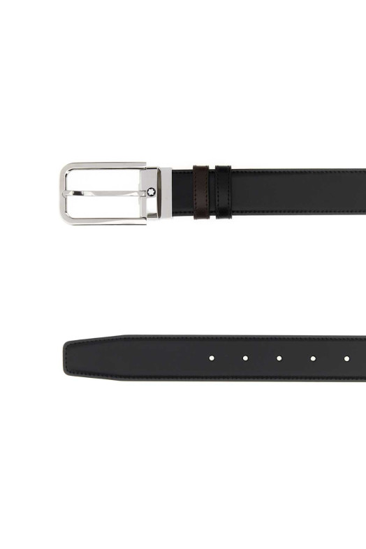 Black leather reversible belt MONTBLANC (223407)