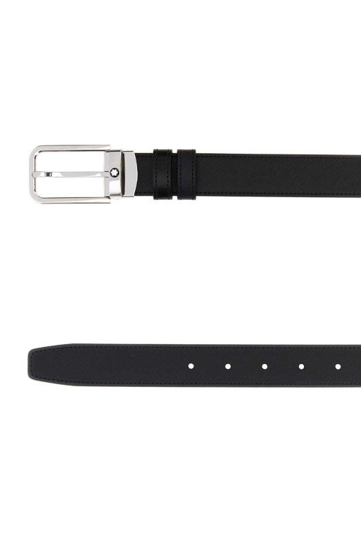 Black leather reversible belt MONTBLANC (223409)