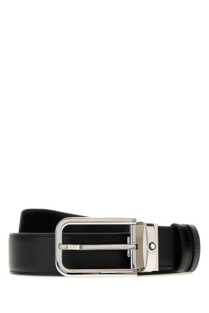 Black leather reversible belt MONTBLANC (223411)
