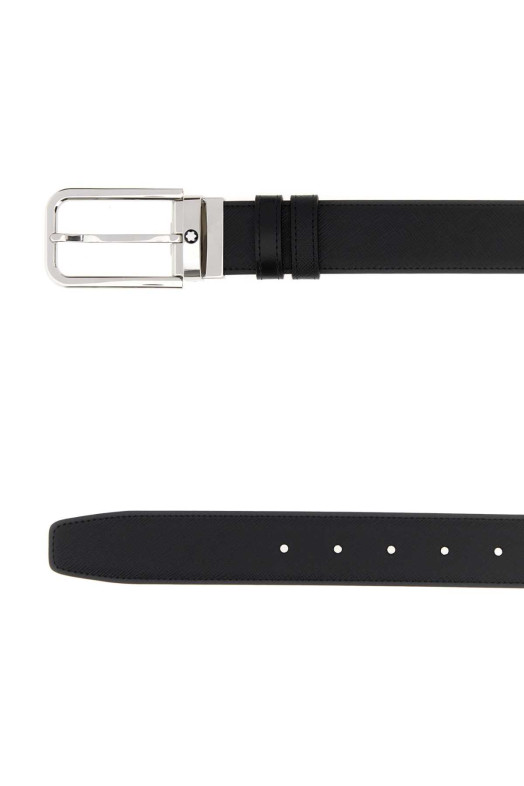 Black leather reversible belt MONTBLANC (223411)