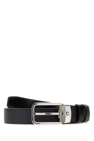 Midnight blue leather reversible belt MONTBLANC (223419)