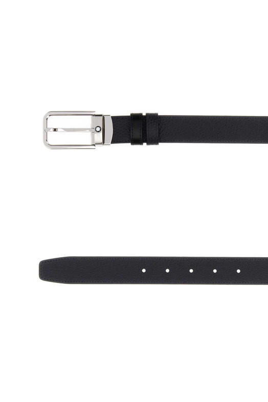 Midnight blue leather reversible belt MONTBLANC (223419)