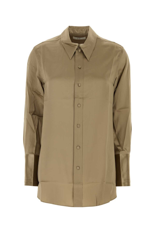 Dove grey satin shirt CO (2466NLSCS26)