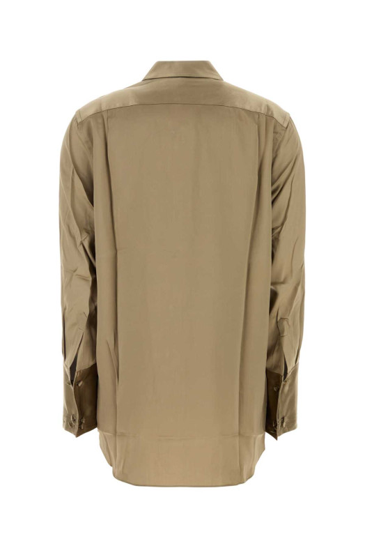 Dove grey satin shirt CO (2466NLSCS26)