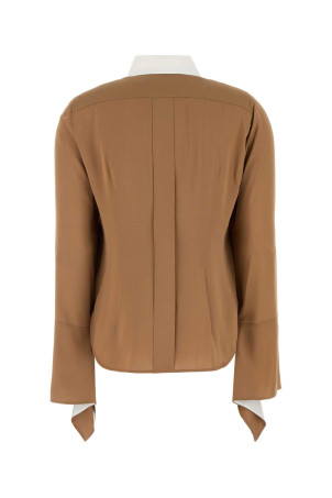Caramel crepe Pio shirt Blue MAX MARA (2511111021600)