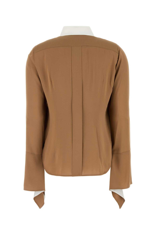 Caramel crepe Pio shirt Blue MAX MARA (2511111021600)