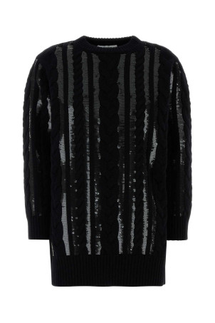 Black wool blend Mambo sweater dress Blue MAX MARA (2511321011600)