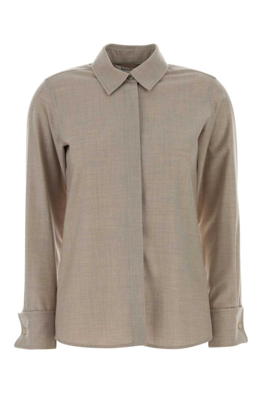 Dove grey stretch cashmere Tebaide shirt Green MAX MARA (2521116042600)