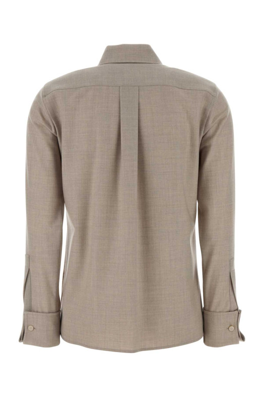 Dove grey stretch cashmere Tebaide shirt Green MAX MARA (2521116042600)
