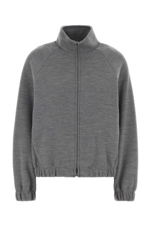 Melange grey wool blend Frine oversize sweatshirt MAX MARA (2521926019600)