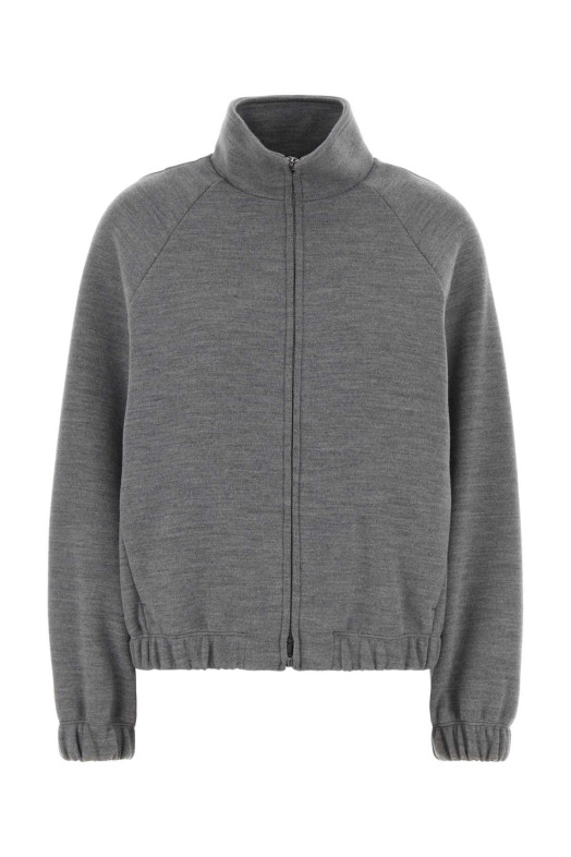 Melange grey wool blend Frine oversize sweatshirt MAX MARA (2521926019600)