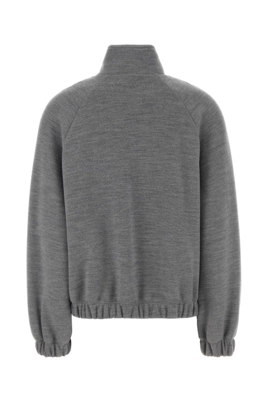 Melange grey wool blend Frine oversize sweatshirt MAX MARA (2521926019600)