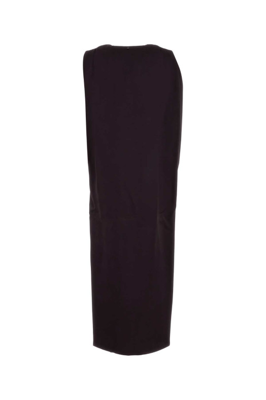 Aubergine satin Austria1234 dress Blue SPORTMAX (2522226073600)