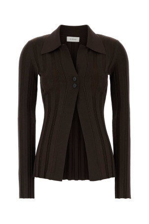 Brown stretch viscose blend Albio1234 cardigan SPORTMAX (2522346013600)