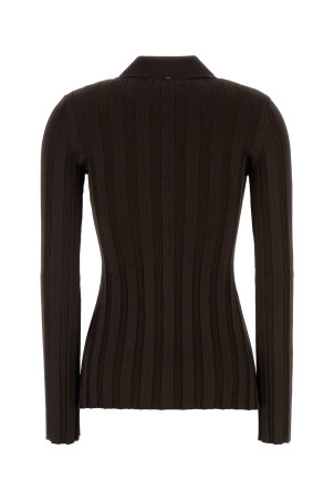 Brown stretch viscose blend Albio1234 cardigan SPORTMAX (2522346013600)