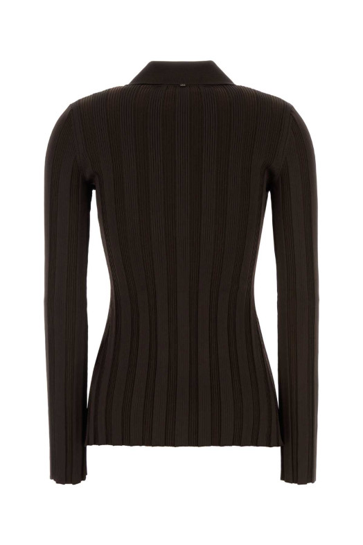 Brown stretch viscose blend Albio1234 cardigan SPORTMAX (2522346013600)