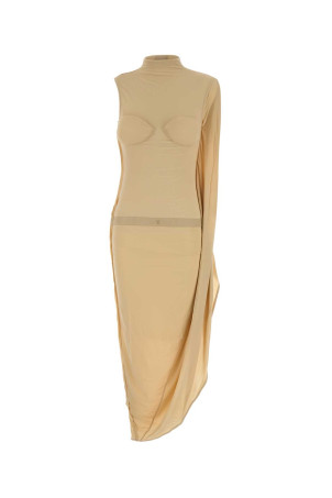 Skin pink stretch viscose dress JEAN PAUL GAULTIER (2601WDR103J008)