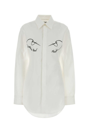 White stretch poplin shirt JEAN PAUL GAULTIER (2601WST050C071)