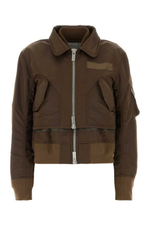 Brown nylon bomber jacket SACAI (2608582)