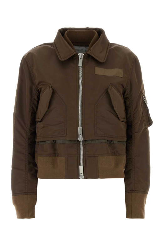 Коричнева нейлонова куртка-бомбер SACAI (2608582)