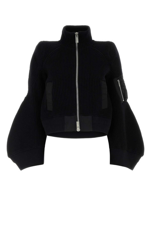 Black wool cardigan SACAI (2608585)