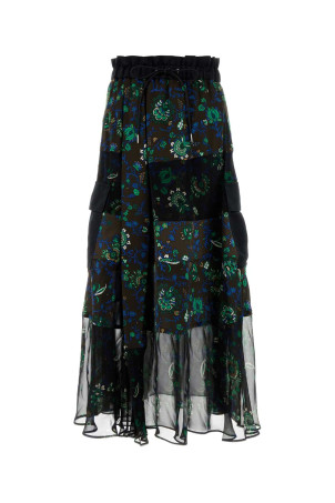 Юбка из крепа с принтом SACAI (2608602)