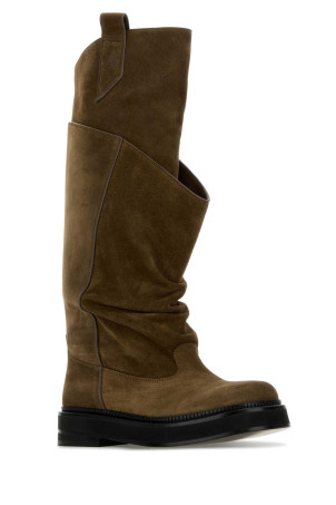 Mud suede Passeggiata boots THE ATTICO (260WSH00902LBT040AA)