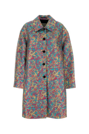 Embroidered jacquard Rondero coat Pink DRIES VAN NOTEN (2610102793153)