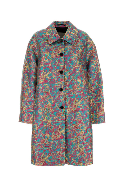 Вишитий жакардовий пальто Rondero, рожеве, DRIES VAN NOTEN (2610102793153)