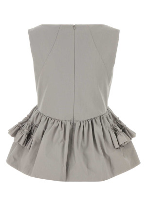 Grey cotton Casey top DRIES VAN NOTEN (2610107073309)