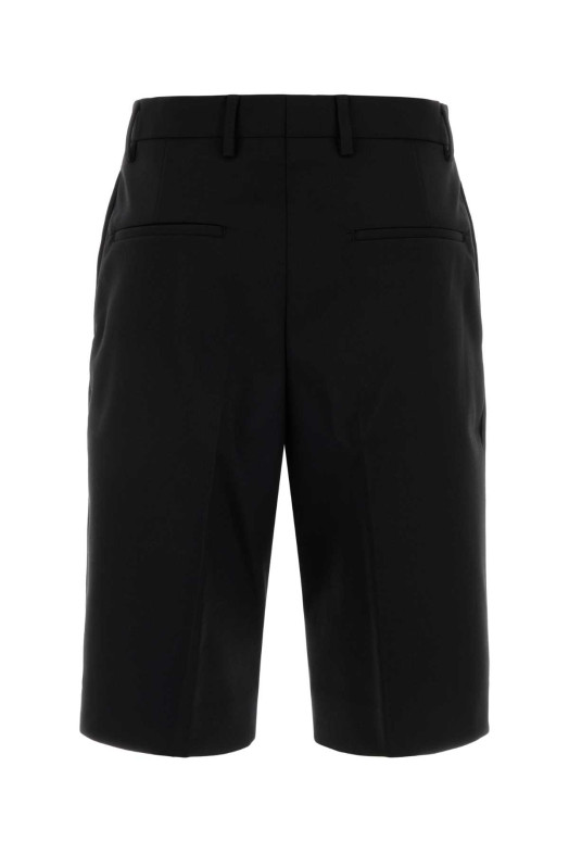 Black stretch gabardine Pilar bermuda shorts DRIES VAN NOTEN (2610109723206)