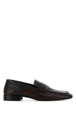 Dark brown leather loafers DRIES VAN NOTEN (2610117140107)