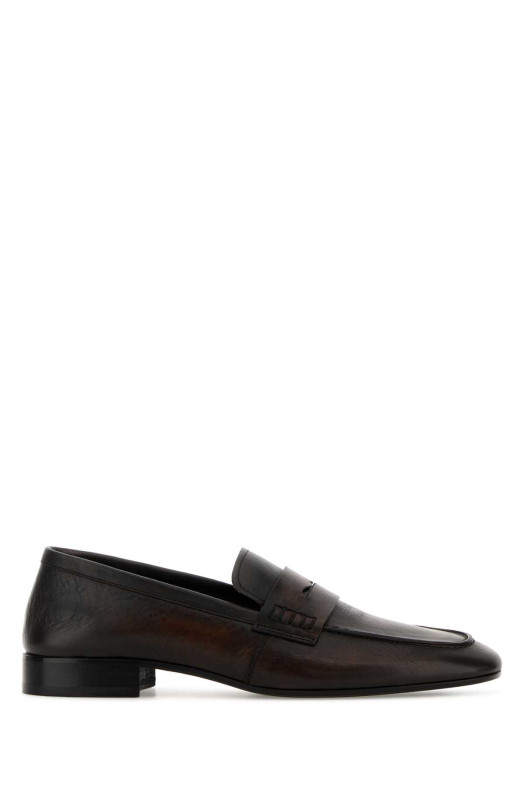 Темно-коричневые кожаные лоферы DRIES VAN NOTEN (2610117140107)