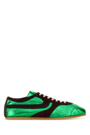 Two-tone leather and suede sneakers DRIES VAN NOTEN (2610117220207)