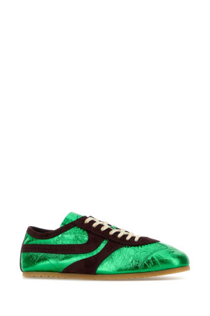 Two-tone leather and suede sneakers DRIES VAN NOTEN (2610117220207)