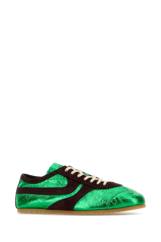 Two-tone leather and suede sneakers DRIES VAN NOTEN (2610117220207)