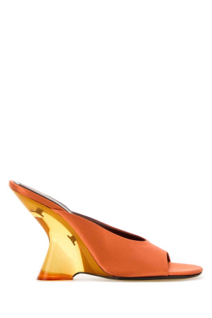 Orange satin mules DRIES VAN NOTEN (2610117553304)