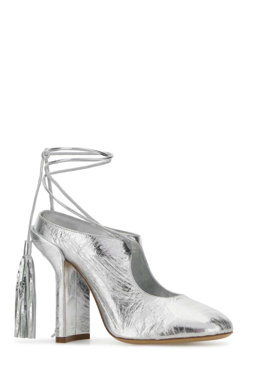 Silver leather mules DRIES VAN NOTEN (2610117870207)
