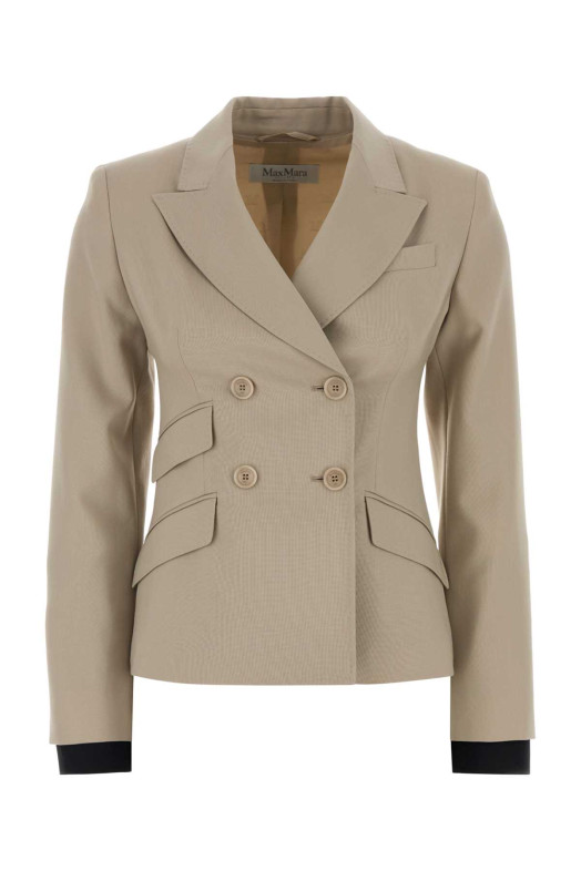 Sand wool blend Placido blazer Black MAX MARA (2611041083600)