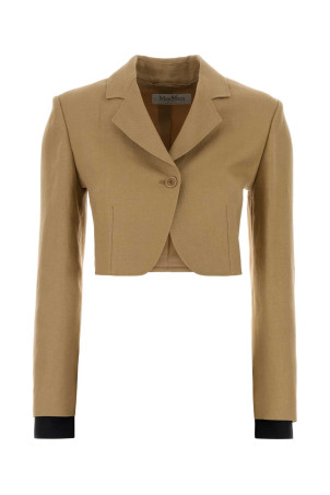 Beige linen Buono blazer Blue MAX MARA (2611041393600)