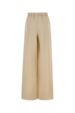 Sand linen blend wide-leg Moro pant Green MAX MARA (2611131122600)
