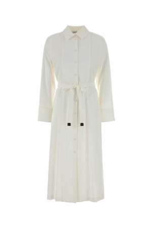 White stretch linen blend Nordica shirt dress MAX MARA (2611221029600)