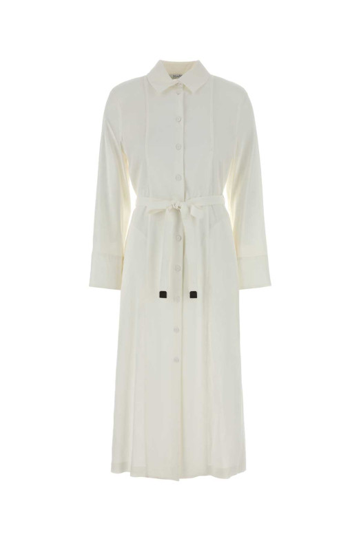 White stretch linen blend Nordica shirt dress MAX MARA (2611221029600)