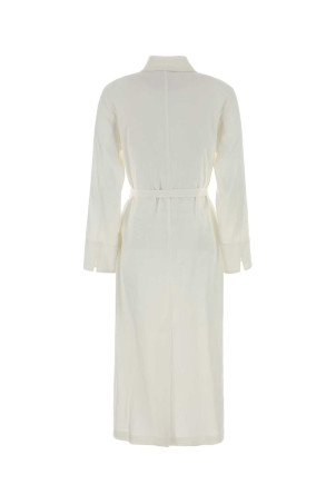White stretch linen blend Nordica shirt dress MAX MARA (2611221029600)