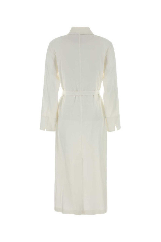 White stretch linen blend Nordica shirt dress MAX MARA (2611221029600)