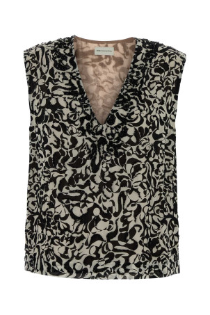 Printed crepe College top DRIES VAN NOTEN (2611307883006)