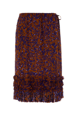 Printed viscose Scotts skirt DRIES VAN NOTEN (2611308903006)