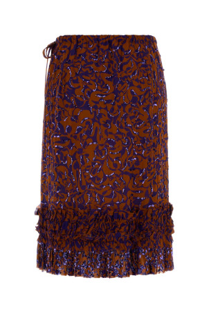Printed viscose Scotts skirt DRIES VAN NOTEN (2611308903006)
