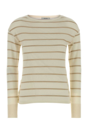 Embroidered cashmere blend Tabella sweater Blue MAX MARA (2611361038600)